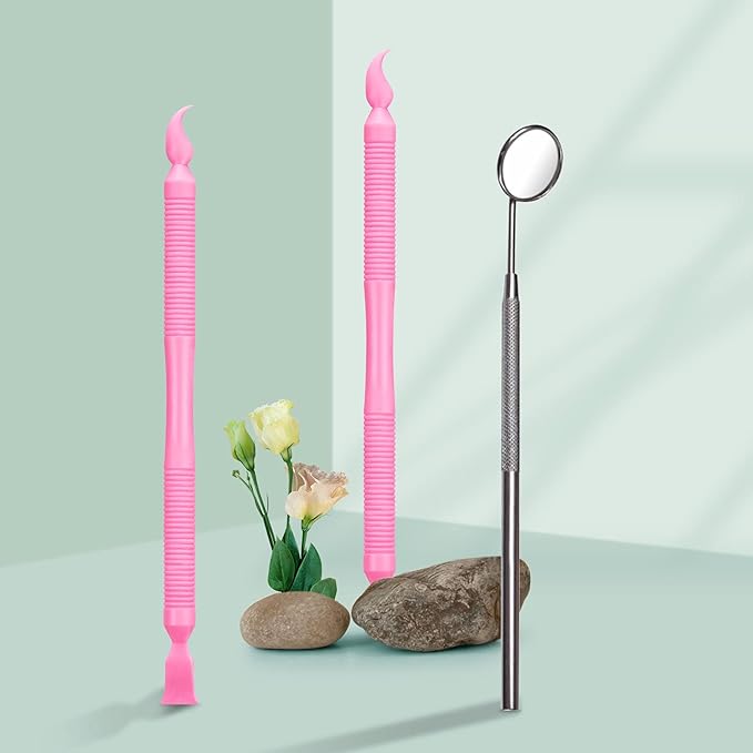 Libeauty Pink Eyelash Lift Tool, Lash Extension Supplies Metal Makeup Mirror, Lash Lifting Applicator Brush Needle for Salon or Home Use-Velvo Beauty