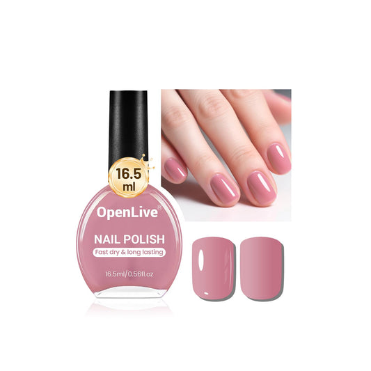 16.5ml Dusty Rose Nail Polish Large Volume Quick Drying Light Pink Nail Polish, Fast Drying and Long Lasting Color Nail Art DIY Home Manicure Gift for Women-Velvo Beauty