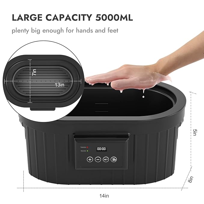 Paraffin Wax Machine for Hand and Feet, Waxkiss 5000ml Paraffin Bath with Lavender Paraffin Wax Warmer for Professional Spa & Arthritis Treatment At Home-Velvo Beauty