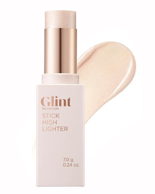 Glint Stick Highlighter (Dewy Moon, 0.24oz) - Multi-Use Illuminator Stick by LG Beauty. Creamy & Blendable Color.-Velvo Beauty