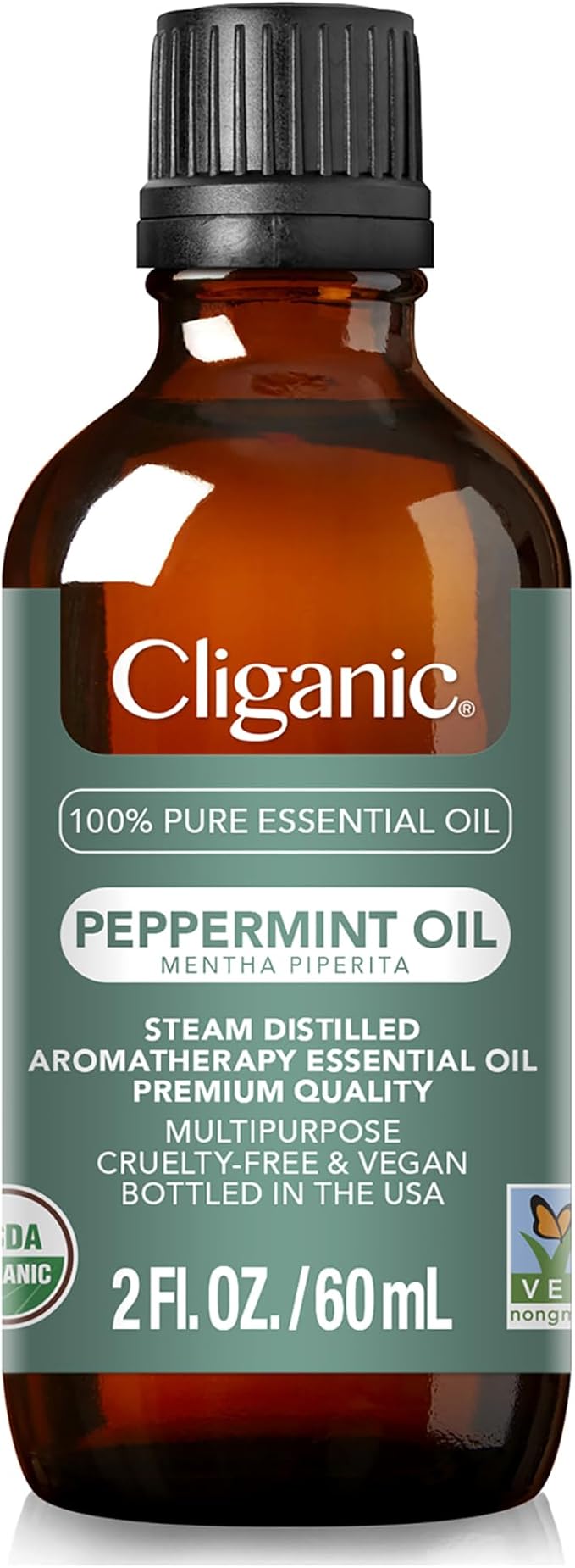 Cliganic Organic Peppermint Essential Oil - 100% Pure Natural for Aromatherapy Diffuser | Non-GMO Verified (Packaging May Vary)-Velvo Beauty