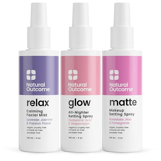 Face Mist Trio Collection – Hydrating Facial Mist Spray for Glowing Skin – Rosewater, Lavender & Hyaluronic Acid – Makeup Setting & Refreshing Face Spray Mist-Velvo Beauty