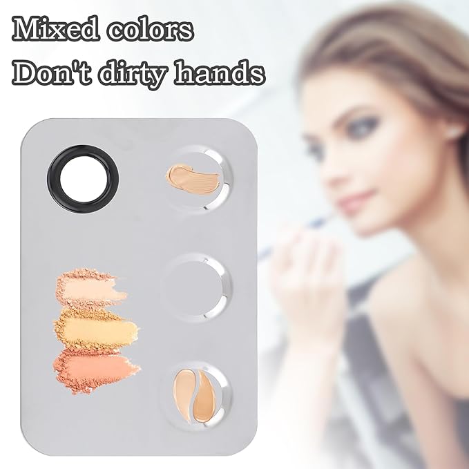 Makeup Palette, Professional Makeup Palette Cosmetic Mixer Cosmetic Palette Makeup Coloring Tools Makeup Tool With Spatula Suitable for Mixing Cosmetic Colors-Velvo Beauty