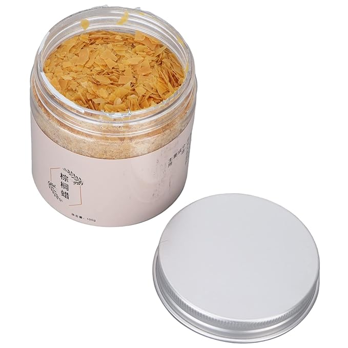 100g Palm Wax Pellets, Carnauba Wax for Lip Balm, Cosmetics DIY Carnauba Wax Material Accessory Lip Balm Making Supplies for Lipstick Lip Balm Making Increase the Melting Point of Lipstick-Velvo Beauty