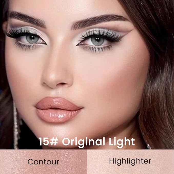 evpct 2in1 Face Shaping & Contouring Stick Cream Contour Concealer Bronzer Stick Makeup Kit for Beginner Face Highlighter Makeup Stick contorno maquillaje de maquillaje profesional,ORIGINAL Light-Velvo Beauty