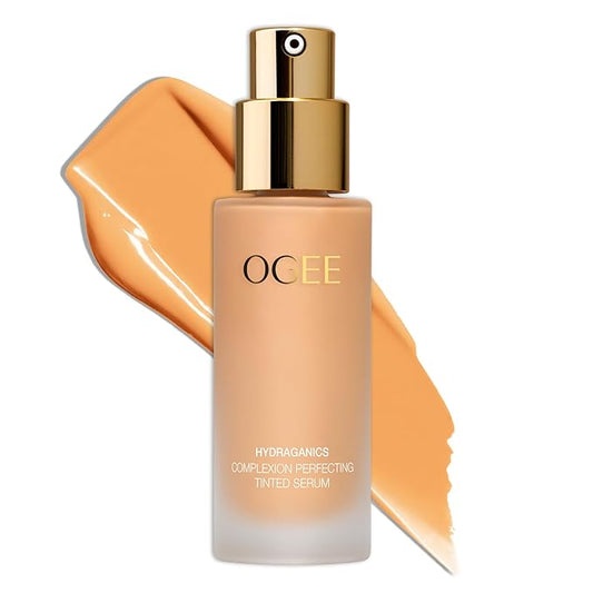 Ogee Complexion Perfecting Liquid Foundation - Lightweight Tinted Moisturizer For Face (Juniper 3.25W - Medium Light Tan, Bright-Golden Undertone) - with Vitamin C & Jojoba Oil - Certified Organic-Velvo Beauty