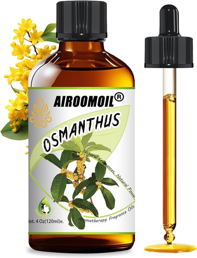 Pure Osmanthus Essential Oil, 100% Pure Natural Osmanthus Essential Oil, Premium Grade Essential Oils for Diffusers for Home, Skin, Care Massage, Soap Making, Aromatherapy, 4 Fl Oz | 120ml-Velvo Beauty