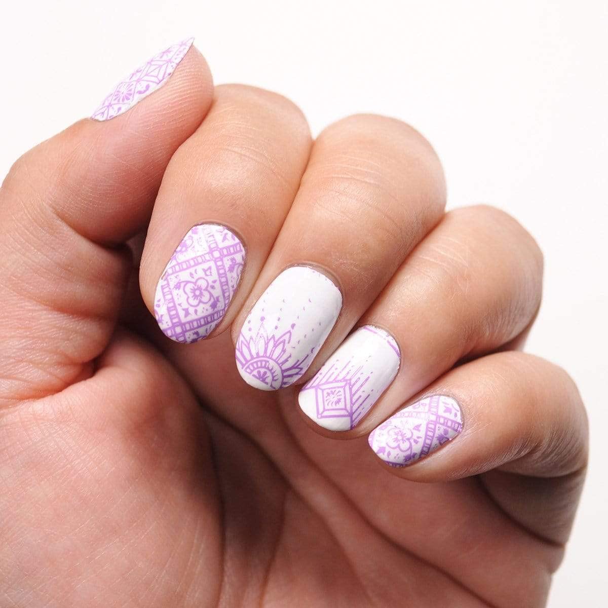 Maniology Nail Stamping Starter Kit (Plate, Polish, Top Coat, Stamper and Scraper Card) (Fringe Forever)-Velvo Beauty