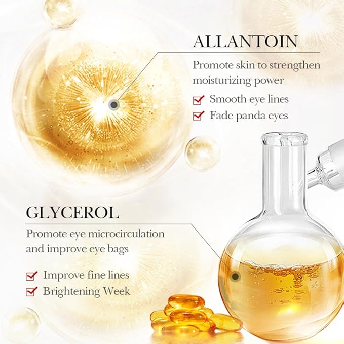 3D Crescent Design Under Eye Patches (5 Pairs) - Crystal Under Eye Mask with Eye Cream, Specifically for Canthus Wrinkles and Dryness Around the Eyes (Crystal)-Velvo Beauty