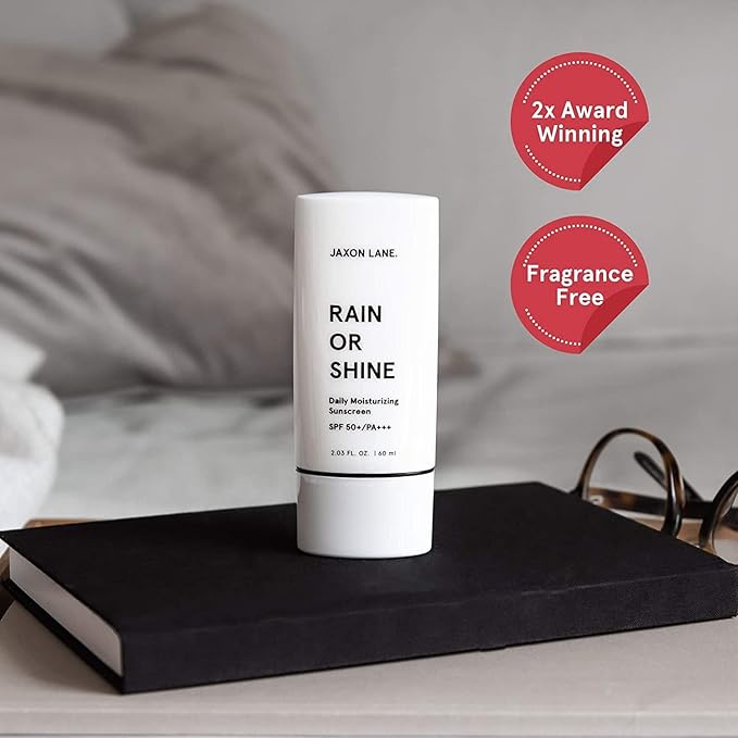 RAIN OR SHINE Anti Aging Face Sunscreen SPF 50 for Clear Skin with Green Tea, Hyaluronic Acid, Vitamin E Oil, Ginseng Extract, Licorice Root – SPF Moisturizer for Face, Fragrance Free 2.03 Oz-Velvo Beauty