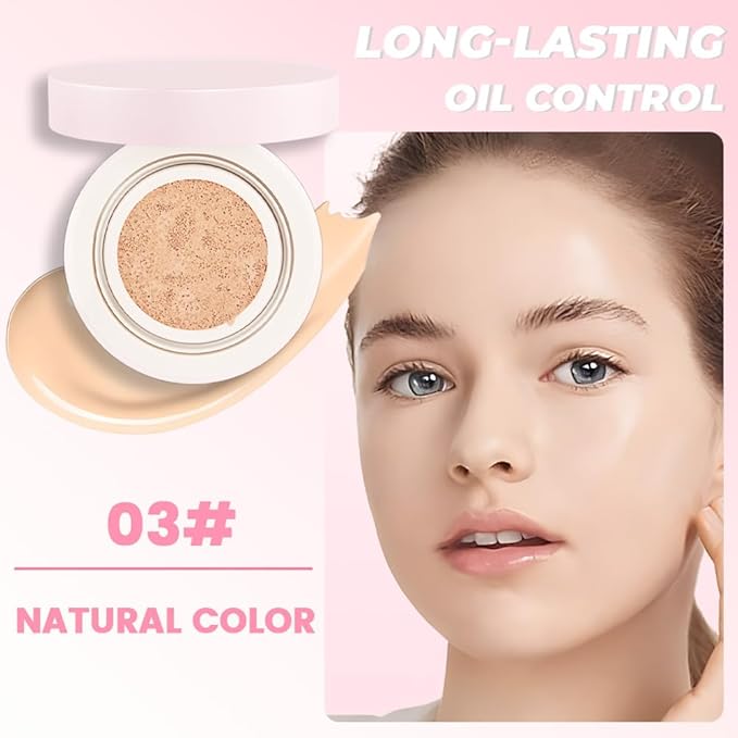 Nuder Cushion Foundation,Natural Beige for Natural & Medium with Neutral Skin Tone,Long-Lasting,Lightweight,Flawless Coverage,Dewy Finish,Concealing Blemishes and Under-eye Bags for All Skin Types-Velvo Beauty