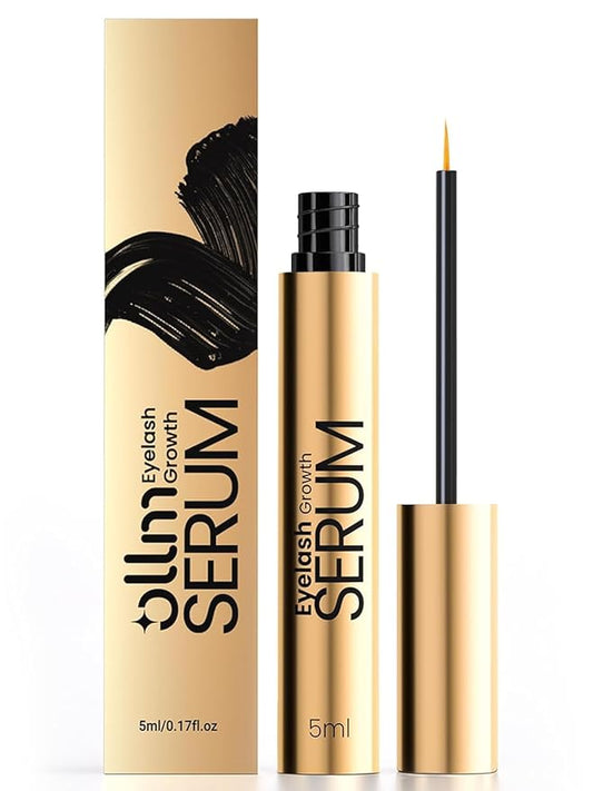 Lash Serum for Eyelash Growth - Natural Lash Enhancing Treatment for Thicker Longer Fuller Looking Eyelashes & Advanced Formula Vegan & Cruelty-Free for Sensitive Eyes, Nightly Use Girls (5ML)-Velvo Beauty
