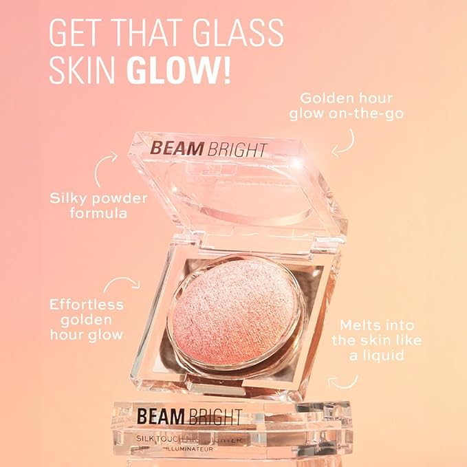 Makeup Revolution Beam Bright Highlighter, All Over Face Glow, Powder To Liquid Formula, 5 Different Shades, Golden Gal-Velvo Beauty