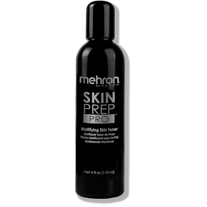 Mehron Makeup Skin Prep Pro Mattifying Skin Toner | Long Lasting Pre-Makeup Skin Primer 4 fl oz (120 ml)-Velvo Beauty