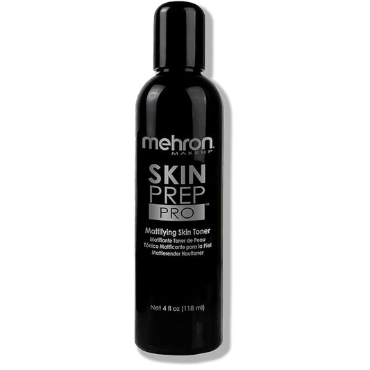 Mehron Makeup Skin Prep Pro Mattifying Skin Toner | Long Lasting Pre-Makeup Skin Primer 4 fl oz (120 ml)-Velvo Beauty