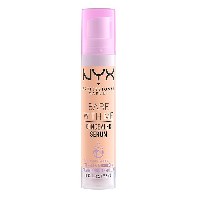 NYX PROFESSIONAL MAKEUP Bare With Me Concealer Serum, Up To 24Hr Hydration - Medium Vanilla-Velvo Beauty