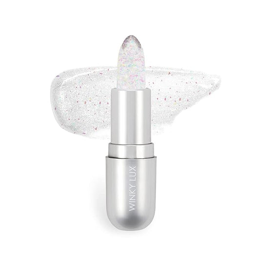Winky Lux Glitter Confetti Balm, pH Lip Balm, pH Color Changing Lipstick and Tinted Lip Balm, Vegan & Cruelty Free Lip Balm, Hydrate & Plump, Sheer Pink Lipstick, Rainbow Confetti-Velvo Beauty