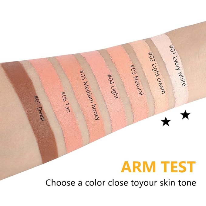 Kaely 2Pcs Pot Concealer Full Coverage Set,under Eye Brightener Concealer for Conceals Dark Circles,Waterproof Foundation Face Makeup Brush Kit,Color Correcting Concealer,01+02-Velvo Beauty