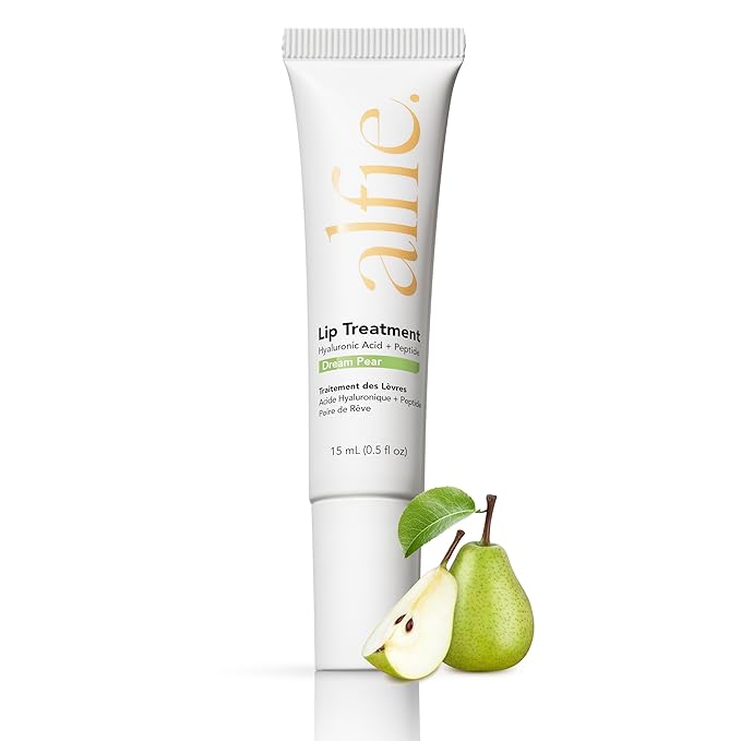 Alfie Hyaluronic Acid Lip Booster -Pear Flavor -15ml/0.5 Fl. Oz -Peptide Lip Treatment -Lip Plumper and Filler -Lip Serum and Moisturizer -Hydrating Treatment for Lip Volume -Vegan Friendly, Non-Toxic-Velvo Beauty