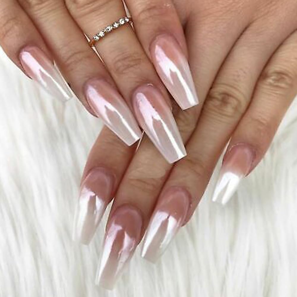 6 Colors Pearl Chrome Nail Powder,Aurora Mermaid Iridescent Powder Set, Metallic Mirror Effect Glitters Pigment for Gel Polish Nail Art Decorations-Velvo Beauty