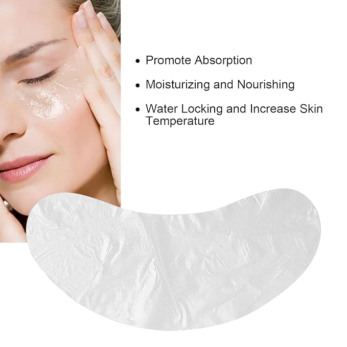 100pcs Under Eye Patches, Disposable DIY Eye Paper, Disposable Eye Skin Care Pads Promote Absorption Water Locking Beauty Salon Eye Sheet for Moisturizing Beauty Makeup Tools-Velvo Beauty