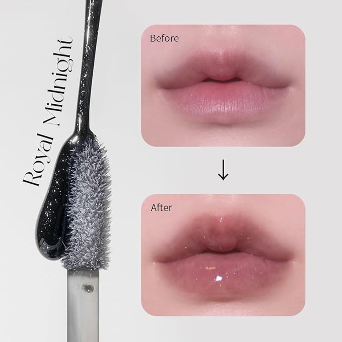 Keep In Touch The Black Plumper Tint | 2X Plumping Effect, Moisturizing Lip Gloss | Vegan and Cruelty-Free Korean Lip Tint (Royal Midnight)-Velvo Beauty