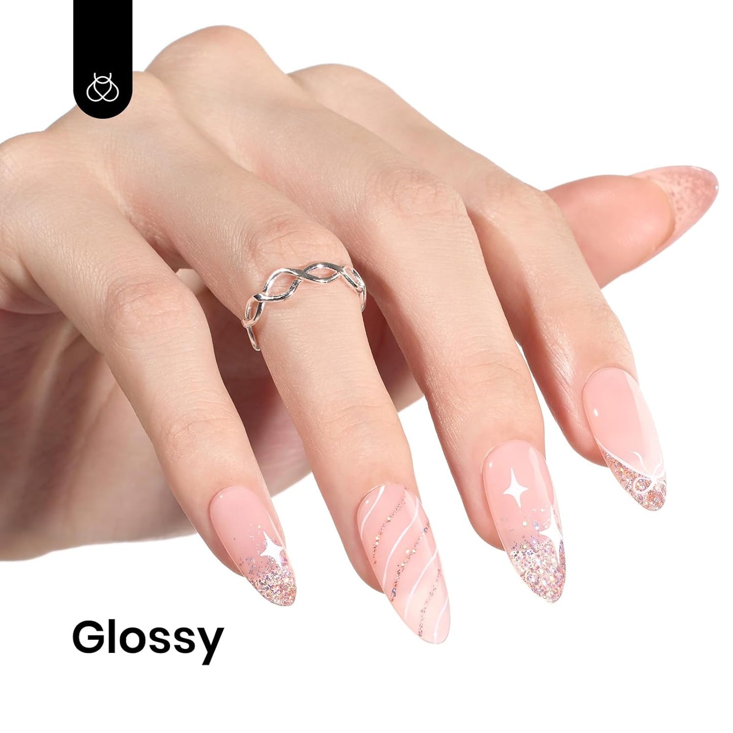 Beetles Glitter Gel Nail Polish 15ML Rose Gold Reflective Pink Gel Polish Dazzling Princess Nail Art Design Manicure Salon (1Pcs)-Velvo Beauty