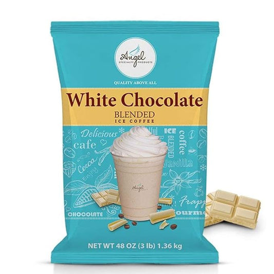 Angel Specialty Products - Blended Ice Coffee - Frappe Powder Mix - White Chocolate Mocha [3 LB] [34 Servings]-Velvo Beauty