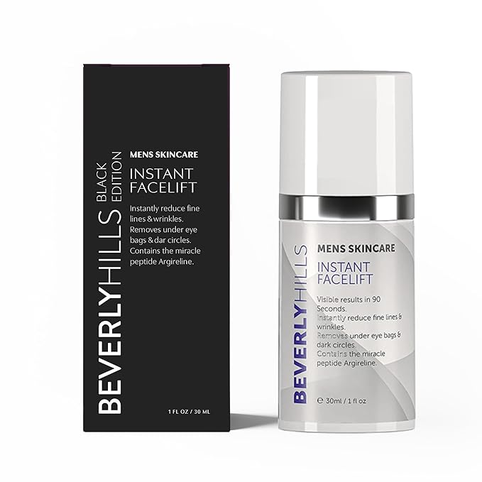 Beverly Hills Mens Instant Facelift and Eye Serum Treatment for Dark Circles, Puffy Eyes, and Wrinkles-Velvo Beauty