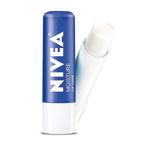 NIVEA Moisture Lip Care, Mineral Oil Free, All-Day Moisturizing Lip Balm with Shea Butter, Jojoba Oil and Avocado Oil, 0.17 Oz Stick, Pack of 1-Velvo Beauty