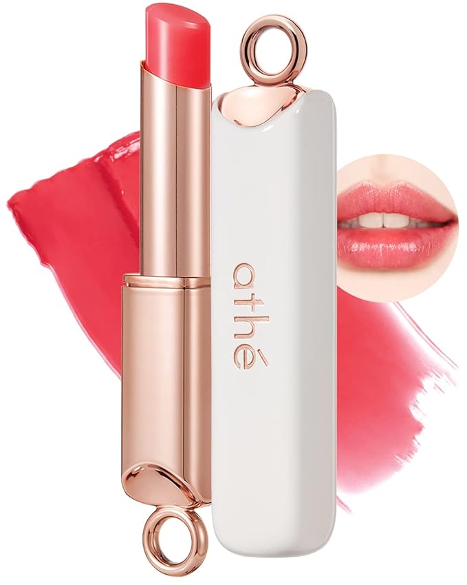 ATHÉ Authentic Lip Balm 07 MERRILY (Tinted), Lightweight Wear & Plumping Lips without Stickiness, Moisturizing & Nourishing Plant-Based Vegan Chapstick for Dry, Petrolatum Free, Cruelty-Free-Velvo Beauty