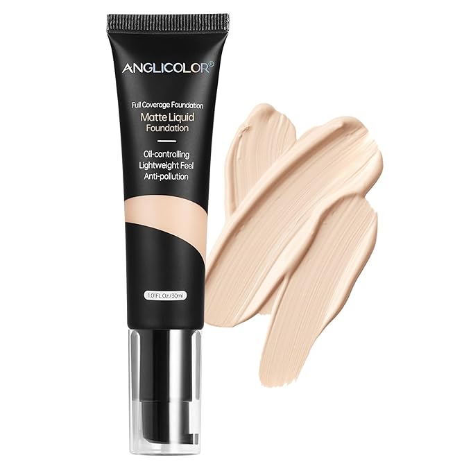 Matte Oil Control Concealer Foundation Flawless Soft Long Lasting Foundation Makeup,Waterproof Full Coverage Face Makeup Strong Concealer Foundation for Oily Acne Skin (#101 Porcelain)-Velvo Beauty