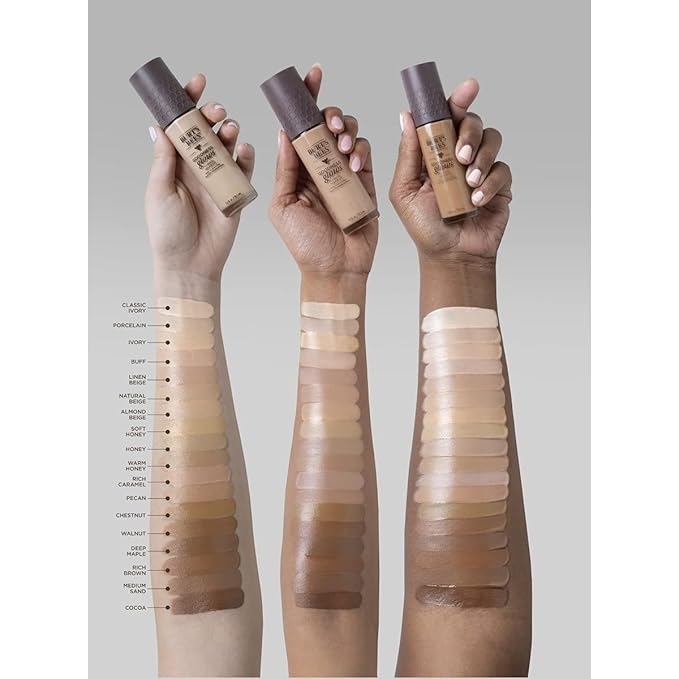 Burt's Bees Goodness Glows Liquid Makeup, Pecan - 1.0 Ounce-Velvo Beauty