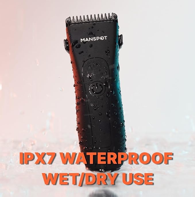 MANSPOT Manscape Groin & Body Hair Trimmer for Men, Electric Ball Pubic Trimmer Shaver,Manscape Kit with 4 Guard,Replaceable Ceramic Blade Heads,Waterproof Wet/Dry Shaver,90 Minutes Shaving-Velvo Beauty