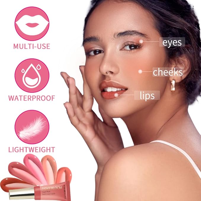 Blush Beauty Wand, Liquid Face Blush Contour Wand with Cushion Applicator, Smooth Cream Blush Wand Natural Matte Finish, Lightweight Blendable Blush Stick Makeup for Cheek,102 Coral-Velvo Beauty