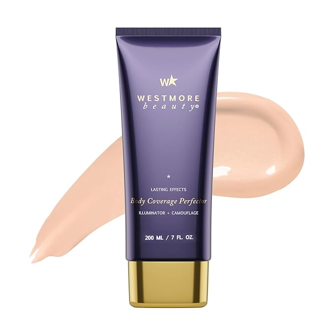 Westmore Beauty Body Coverage Perfector – Waterproof Leg & Body Makeup - Tattoo Cover Up Makeup - 7 Oz (Warm Radiance)-Velvo Beauty