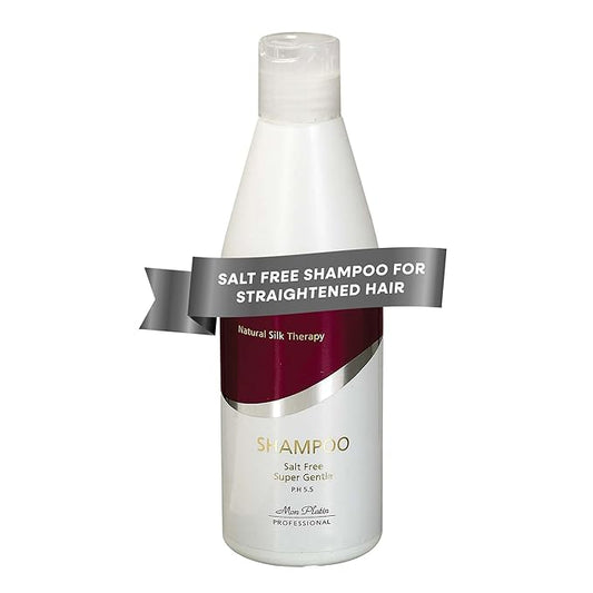 Mon Platin Natural Silk Therapy Salt-Free Shampoo for Straightened Hair - Protects Keratin & Brazilian Treatments, Sulphate-Free Formula, Keeps Hair Vibrant, 400ml-Velvo Beauty