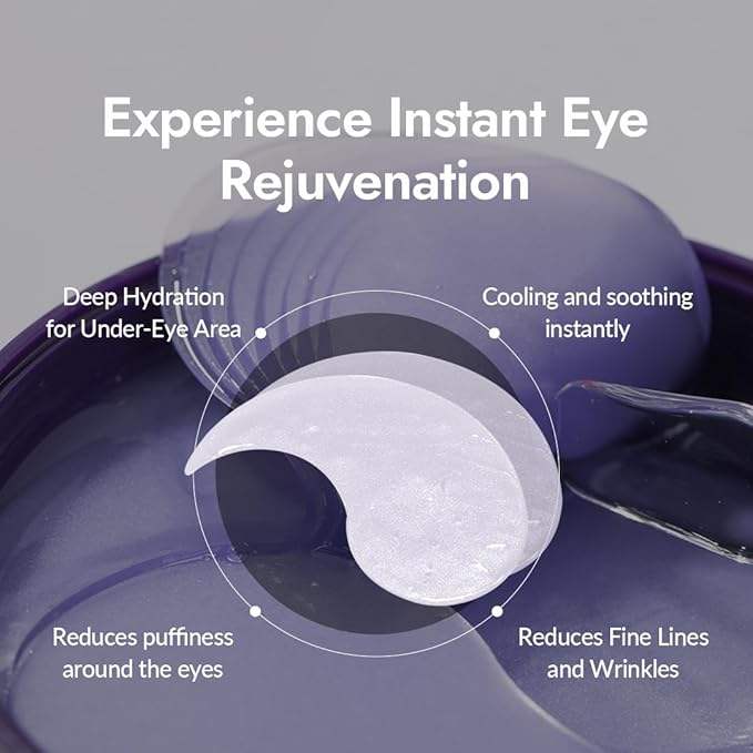 MIZON Collagen Eye Gel Patch with Hydrolyzed Collagen, Caviar, and Chamomile for Firming, Nourishment, and Wrinkle Care – 60pcs –-Velvo Beauty