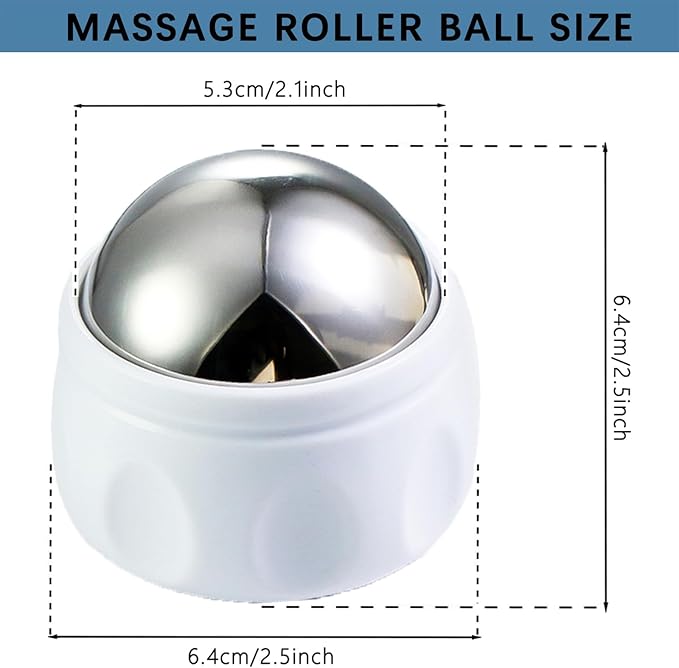Cold Massage Roller Ball, Trigger Point Therapy, for Muscle & Myofascial Release, Deep Tissue Massage Pain Relief, Great Tool for Back/Neck Pain, Muscles Recovery-Velvo Beauty