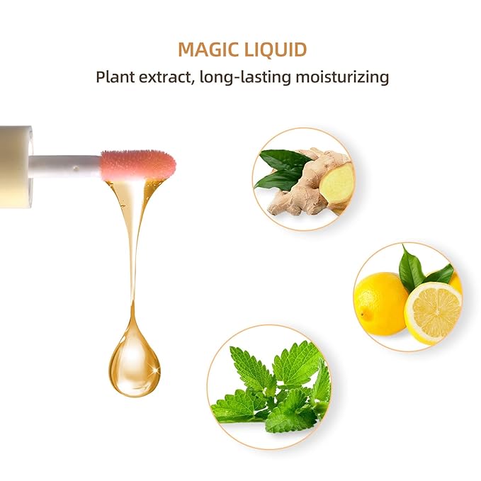 LAMUSELAND 3Pcs Mini Cute Lip Oil, Hydrating Clear Lip Gloss for Lip Care to Prevent and Soothe Dry, Chapped Lips (A (3Pcs))-Velvo Beauty