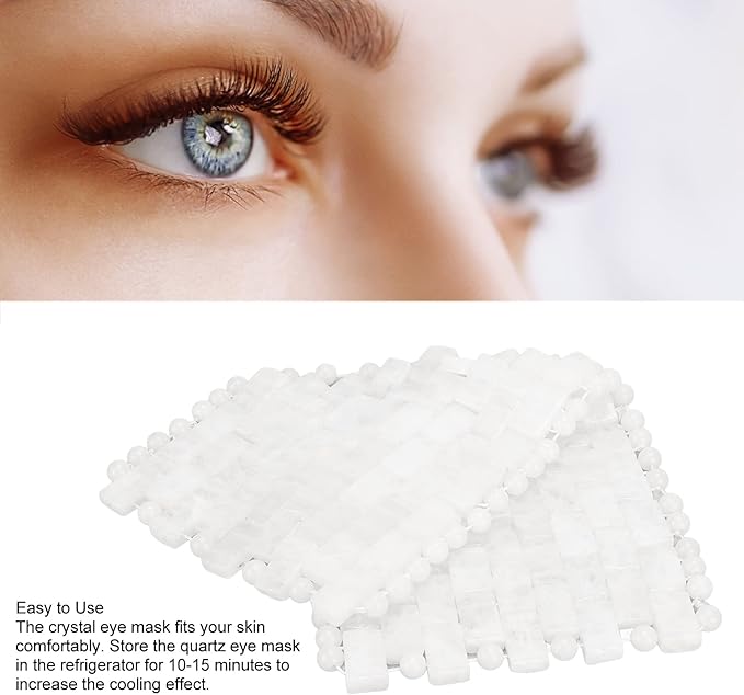 Jade Eye Mask, Jade Stones Eyes Mask White Reduce Puffiness Anti Wrinkle Quartz Sleeping Mask Eye Care Tool-Velvo Beauty