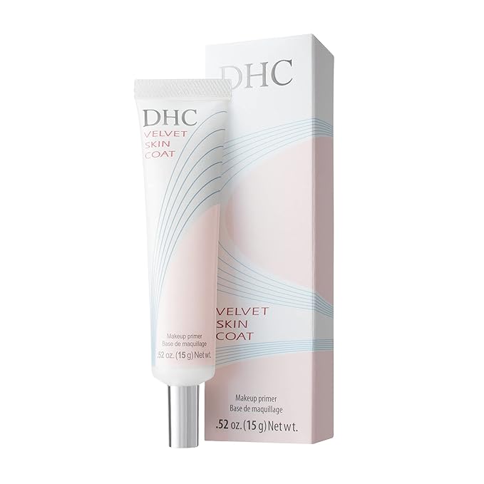 DHC Velvet Skin Coat, Mattifying Makeup Primer, Powder-Gel Formula, Minimizes look of pores, fine lines, and Imperfections, All skin types, Fragrance and Colorant Free, 0.52 oz. Net wt-Velvo Beauty