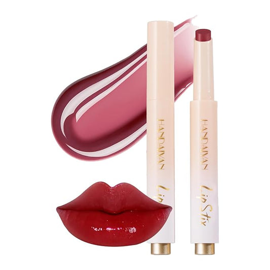 Lip Balm Slick Click, Honey Melting Lip Glow Oil, Moisturizing and Long-lasting Lip Plumper, Non Sticky Lipstick with Coconut Oil (06 Cherry)-Velvo Beauty