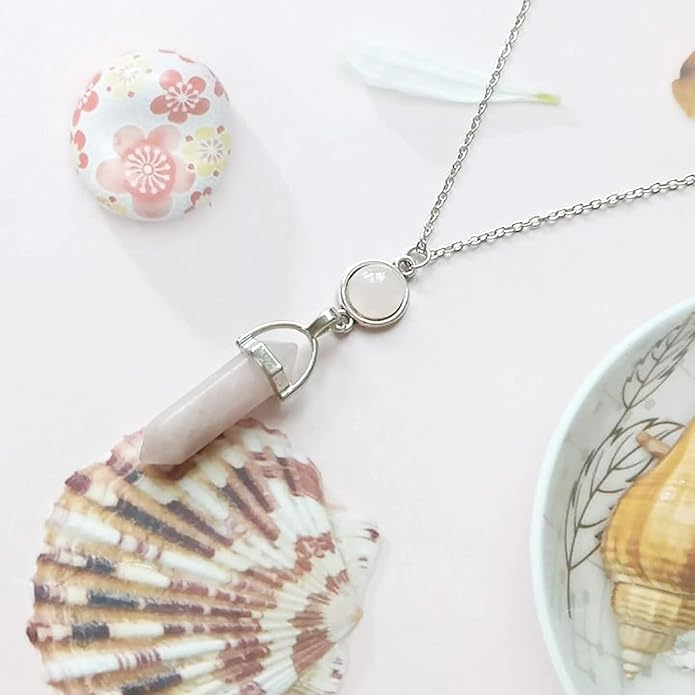 Turquoise Crystal Necklace for Women Hexagonal Healing Gemstone Spiritual Energy Pendant Necklace Jewelry for Women-Velvo Beauty