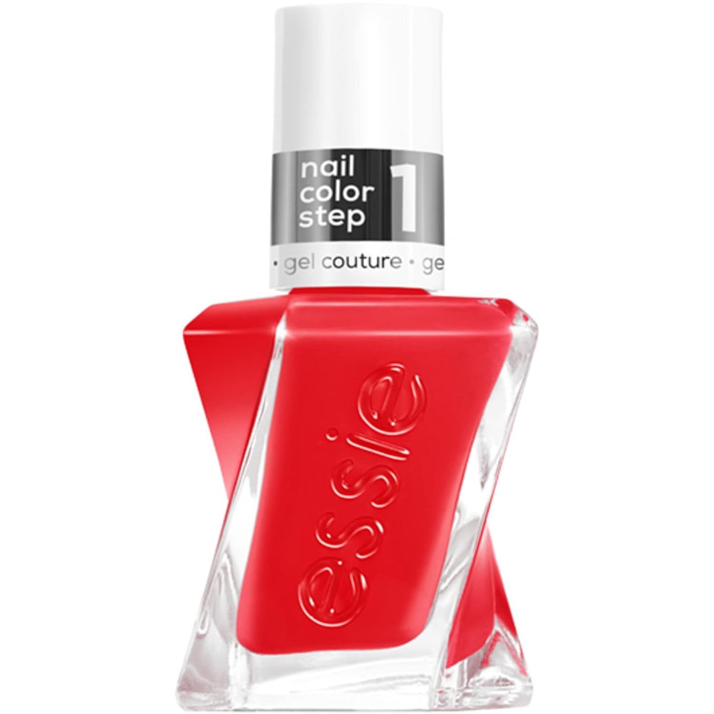 Essie Gel Couture Long-Lasting Nail Polish, 8-Free Vegan, Vibrant Red, Electric Geometric, 0.46 fl oz-Velvo Beauty