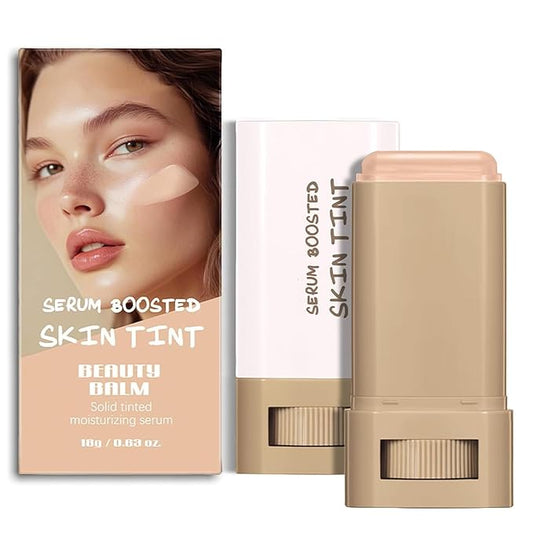Beauty Balm Serum Boosted Skin Tint – Hydrating Tinted Moisturizer, Lightweight Solid Tinted Foundation Stick for Flawless, Sheer to Medium Coverage, Radiant & Dewy Finish, All-Day Wear (5#, 1)-Velvo Beauty