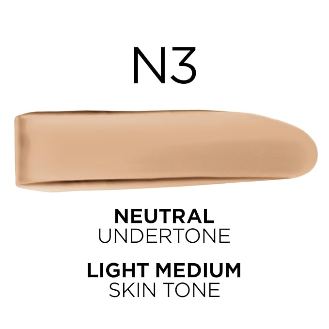 L'Oreal Paris True Match Super-Blendable Foundation, Medium Coverage Liquid Foundation Makeup, N3, Light Medium, 1 Fl Oz-Velvo Beauty