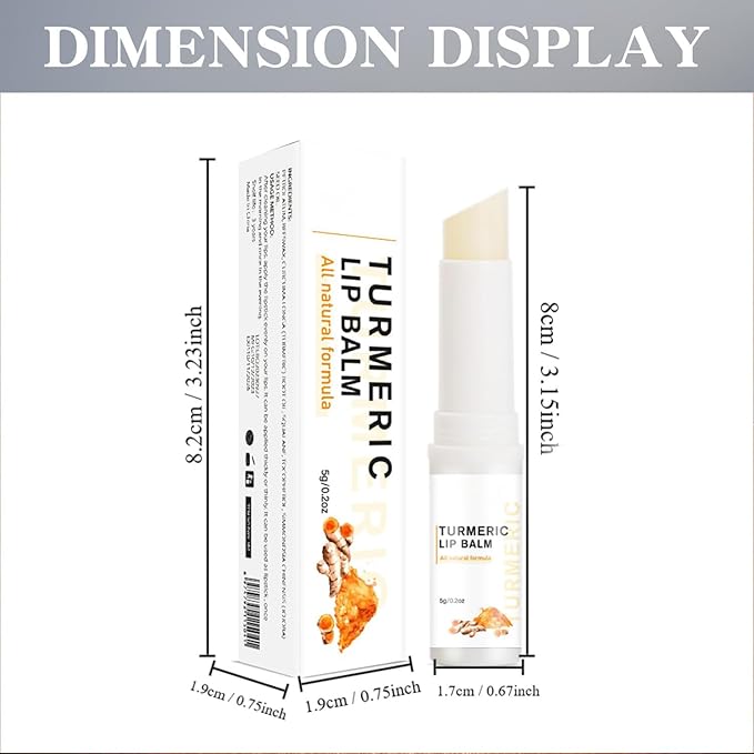 Organic Turmeric Lip Balm All-Day Moisturizing, Balancing, Soothing for Dry Lips Lip Balm With Turmeric Root Natural Ingredients Even Lip Tone 5g-Velvo Beauty
