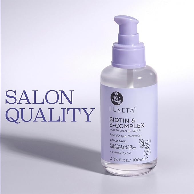 Luseta Biotin B-Complex Hair Oil Thickening & Strengthening for Thin and Dry Hair Promote Hair Growth 3.38oz-Velvo Beauty