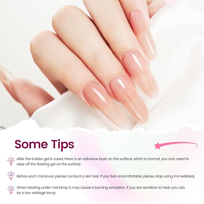 JODSONE Builder Gel Nail Kit with U V Light Base Top Coat 21 Colors High Shine Builder Gel and 100 PCS Extension Stickers-Velvo Beauty